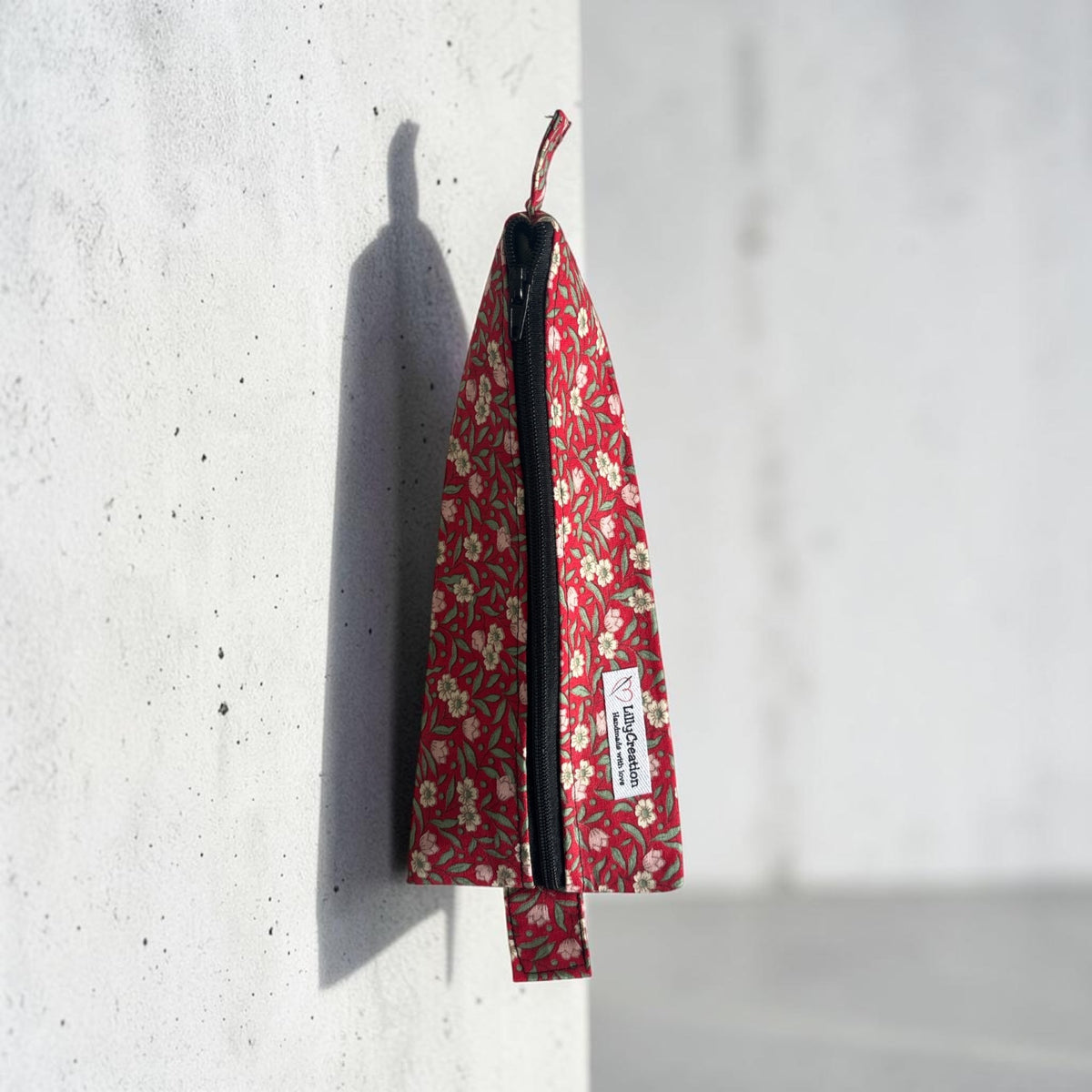 Trousse Berlingot Tissu Fleuri Fait Main | Pochette Triangle Zéro Déchet | Trousse Maquillage Coton | Cadeau Femme Personnalisable