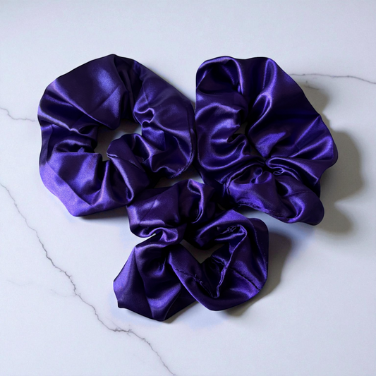 Lot de 3 chouchous en satin de soie fait main – Accessoires cheveux doux et élégants