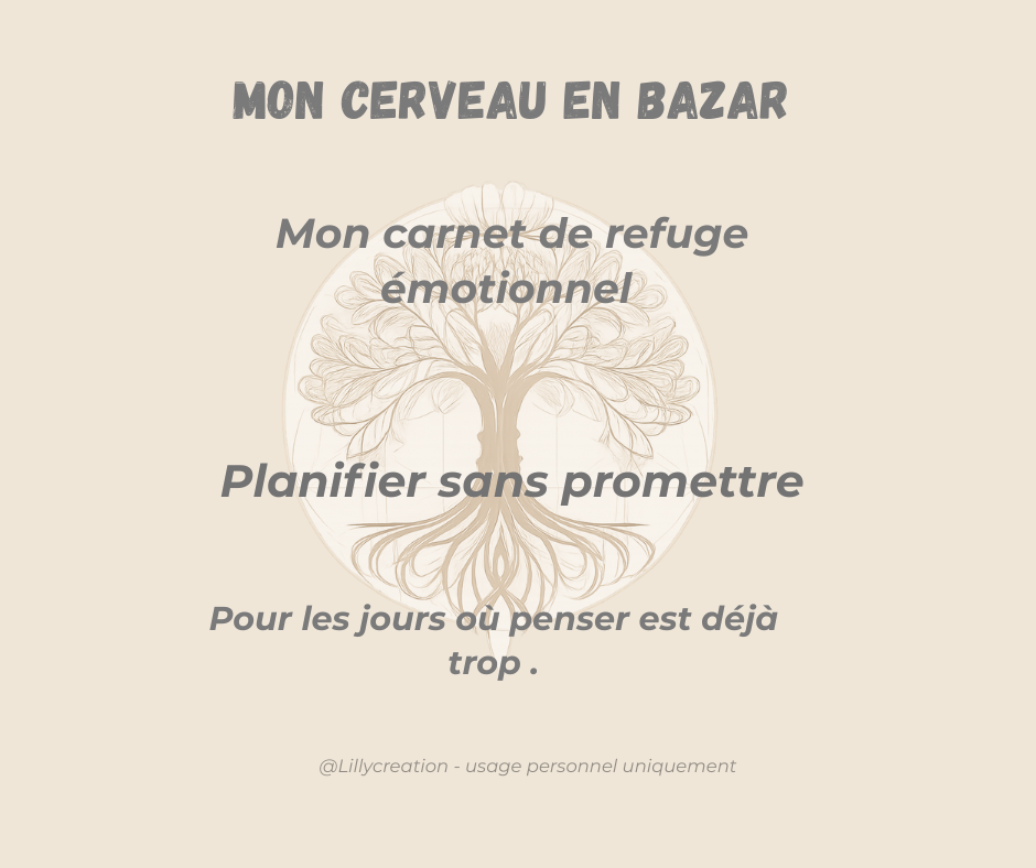 Mon cerveau en bazar - Carnet de refuge émotionnel