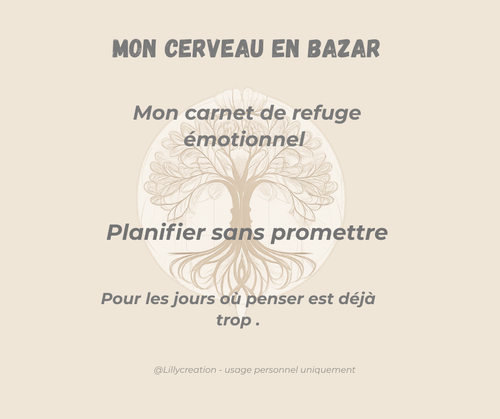 Mon cerveau en bazar - Carnet de refuge émotionnel