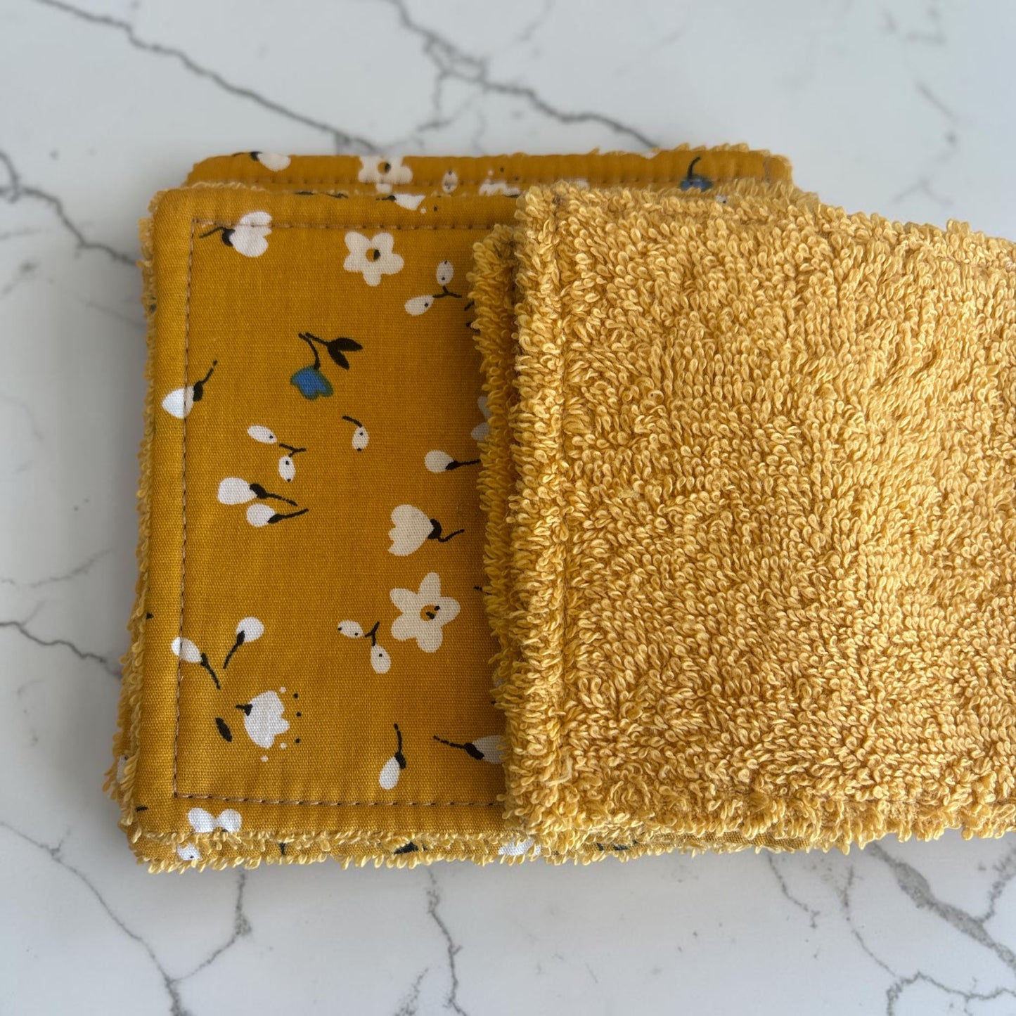 Lingettes réutilisables lavables en coton – Lot de 7