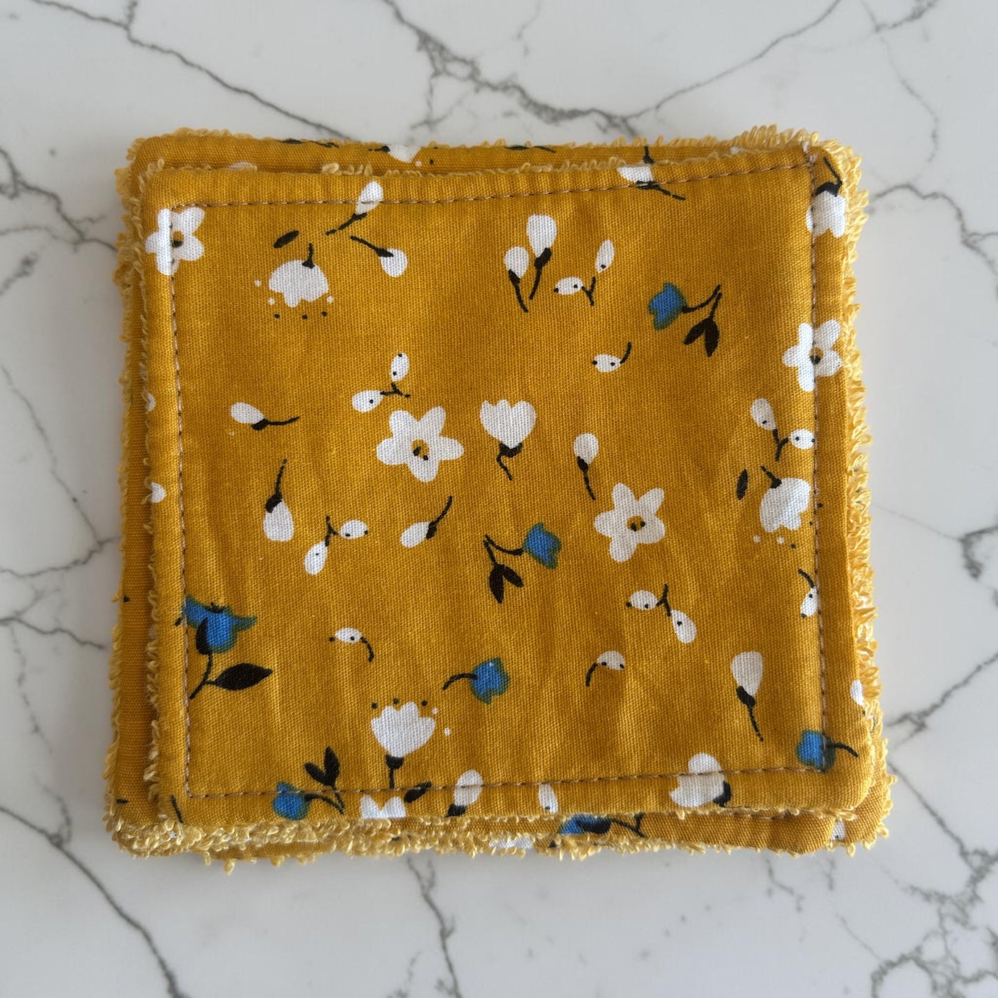 Lingettes réutilisables lavables en coton – Lot de 7