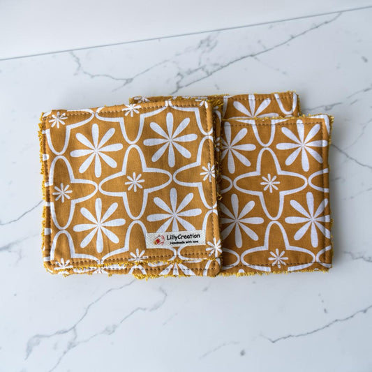 Lingettes réutilisables lavables en coton – Lot de 7