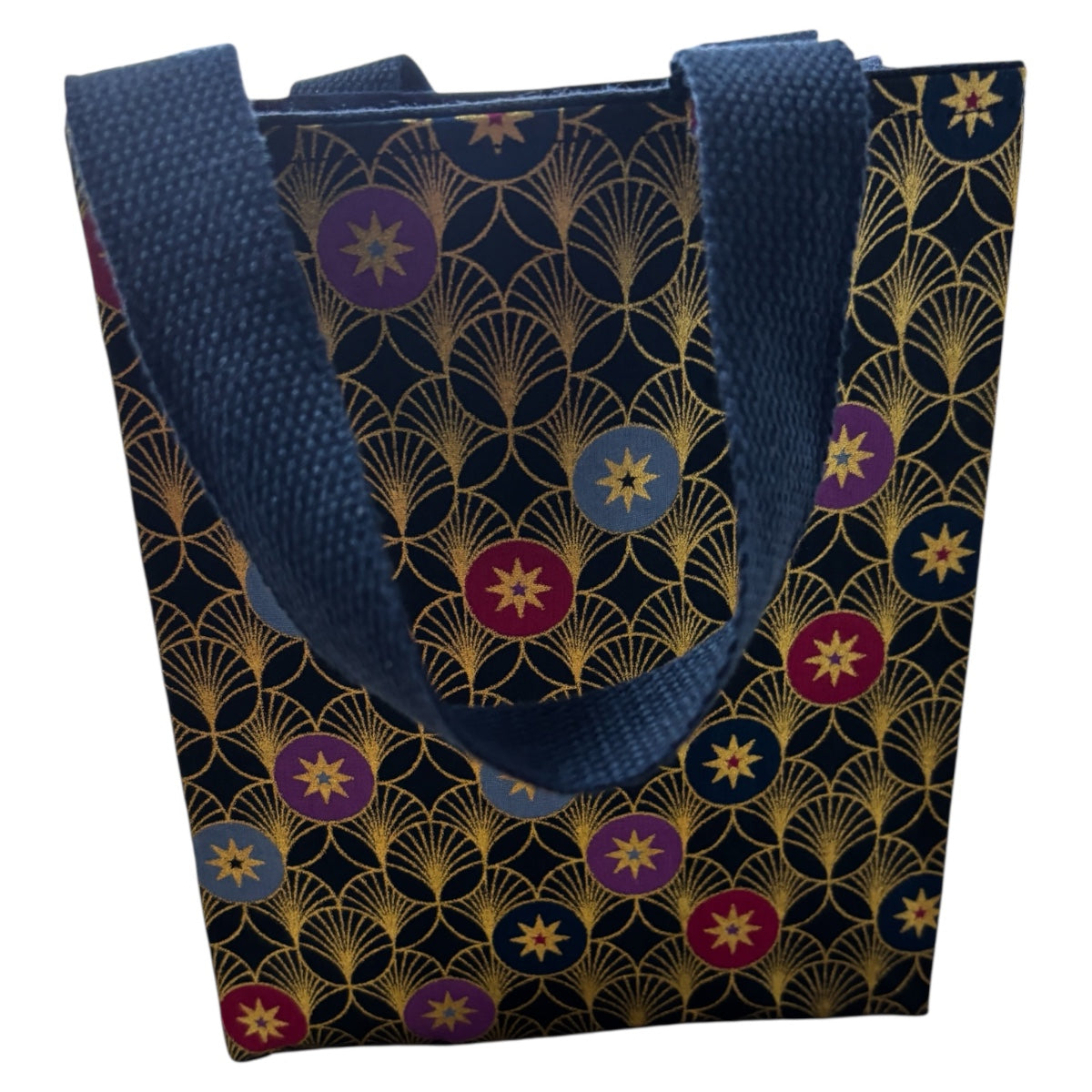 Sac cadeau réutilisable flocons d'hivers 14x19x10 cm