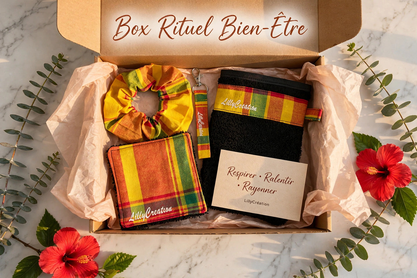 Box Rituel Bien-Être - Madras Jaune