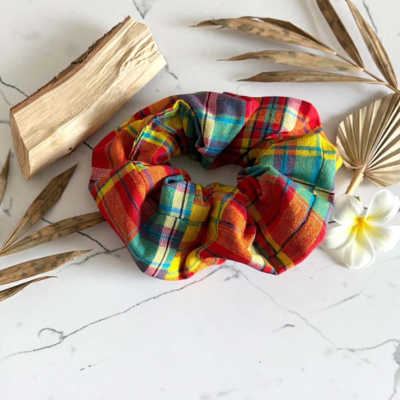 Chouchou/Scrunchie Madras Antillais Fait Main | LillyCreation
