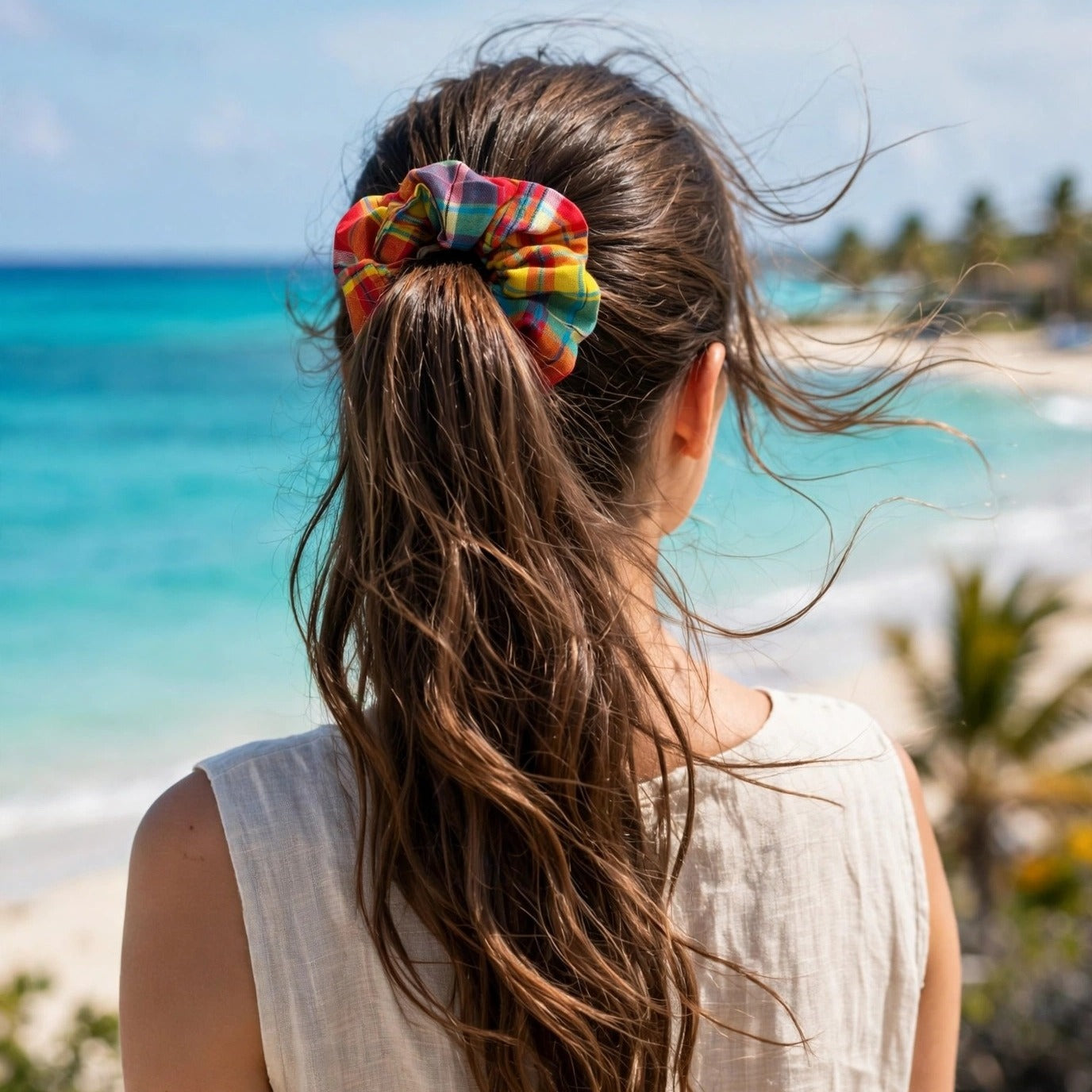 Chouchou/Scrunchie Madras Antillais Fait Main | LillyCreation