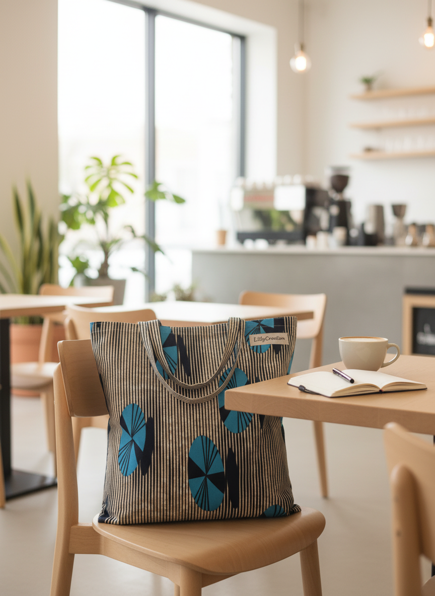 Tote bag en wax artisanal - Création unique fait main